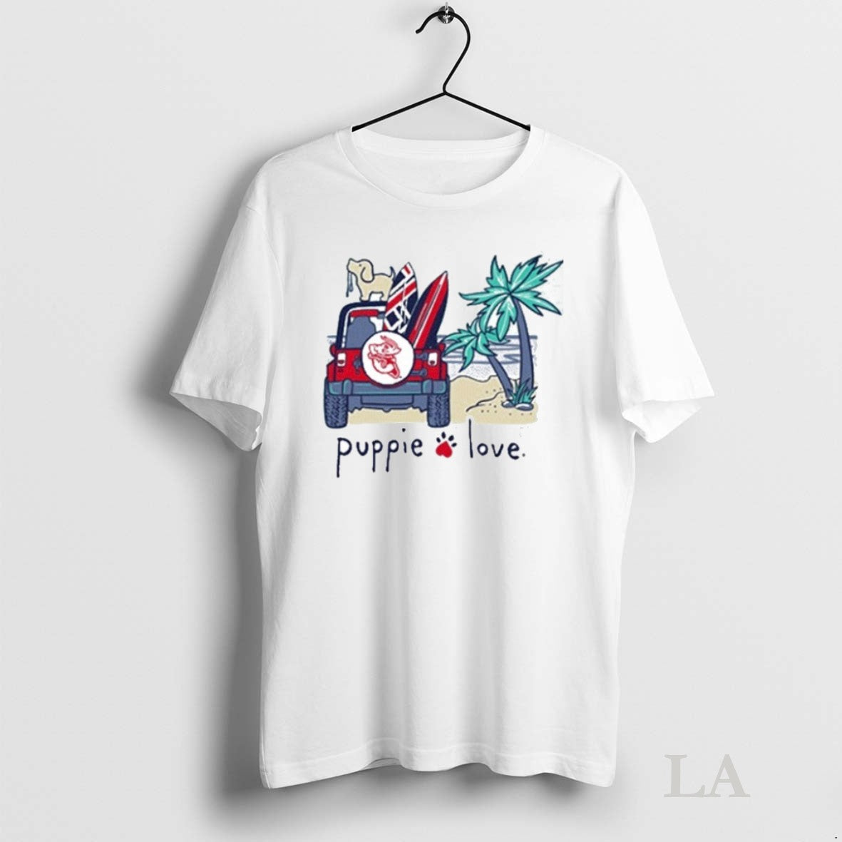 Original Jacksonville Jumbo Shrimp Puppie Love Beach - Adult & Kids T-Shirts, Sweatshirts & Hoodies apparel design preview 1