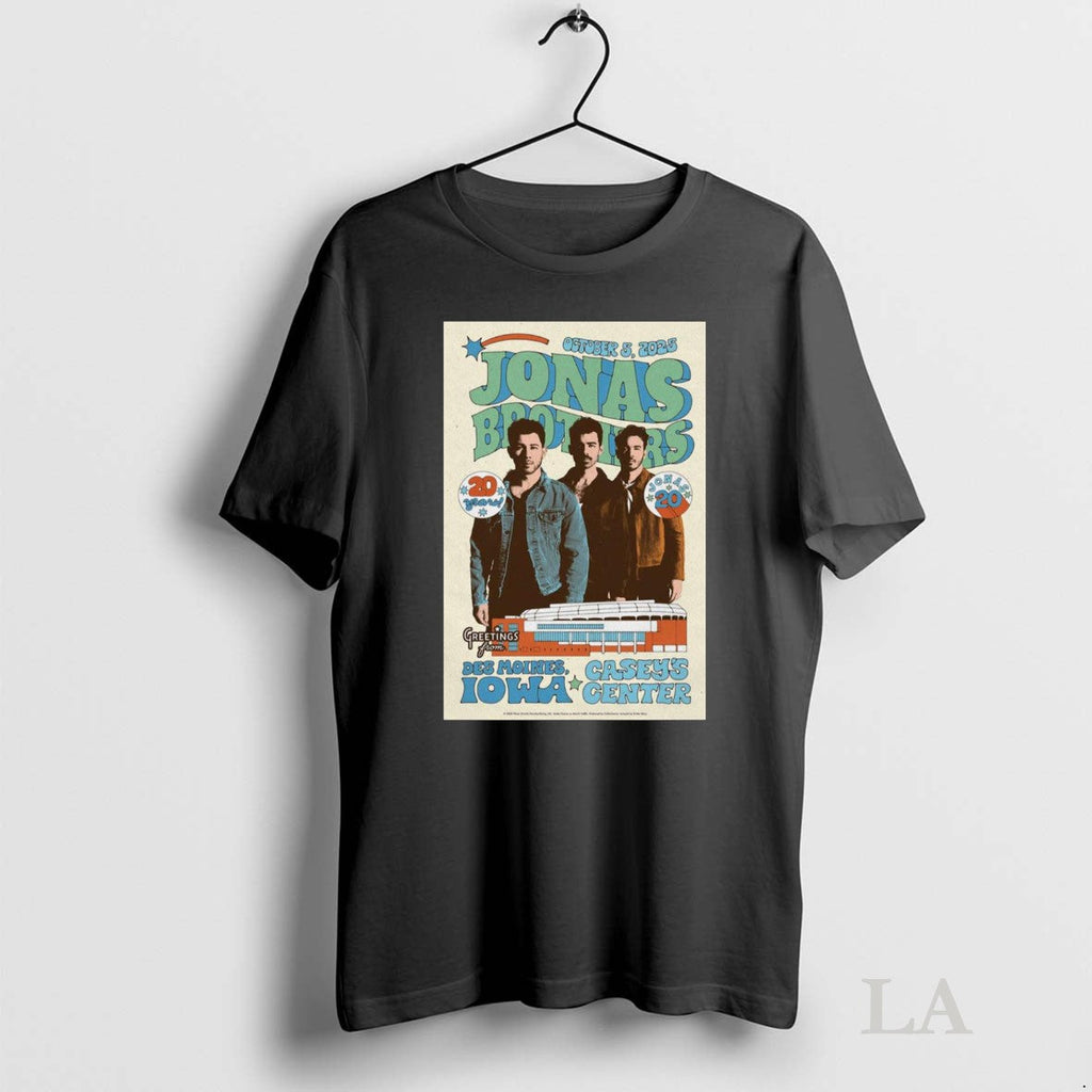 Original Jonas Brothers Des Moines Ia October 5 2025 - Adult & Kids T-Shirts, Sweatshirts & Hoodies apparel design preview 1