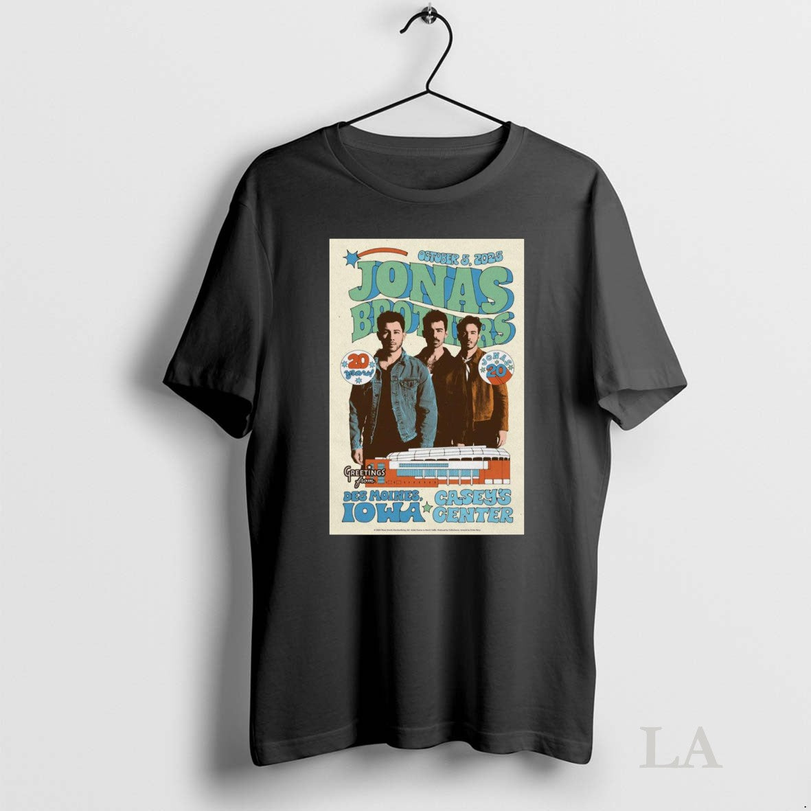 Original Jonas Brothers Des Moines Ia October 5 2025 - Adult & Kids T-Shirts, Sweatshirts & Hoodies apparel design preview 1
