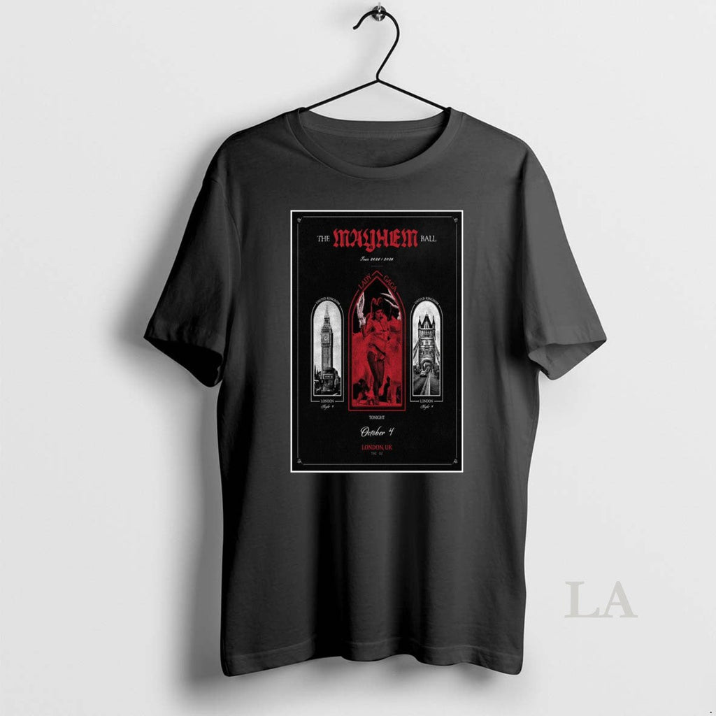 Original Lady Gaga London Uk October 4 2025 Concert - Adult & Kids T-Shirts, Sweatshirts & Hoodies apparel design preview 1