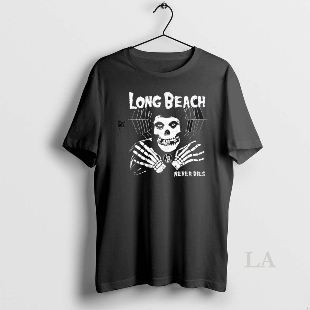 Original Long Beach Never Dies Skeleton Jzm2r8 - Adult & Kids T-Shirts, Sweatshirts & Hoodies apparel design preview 1