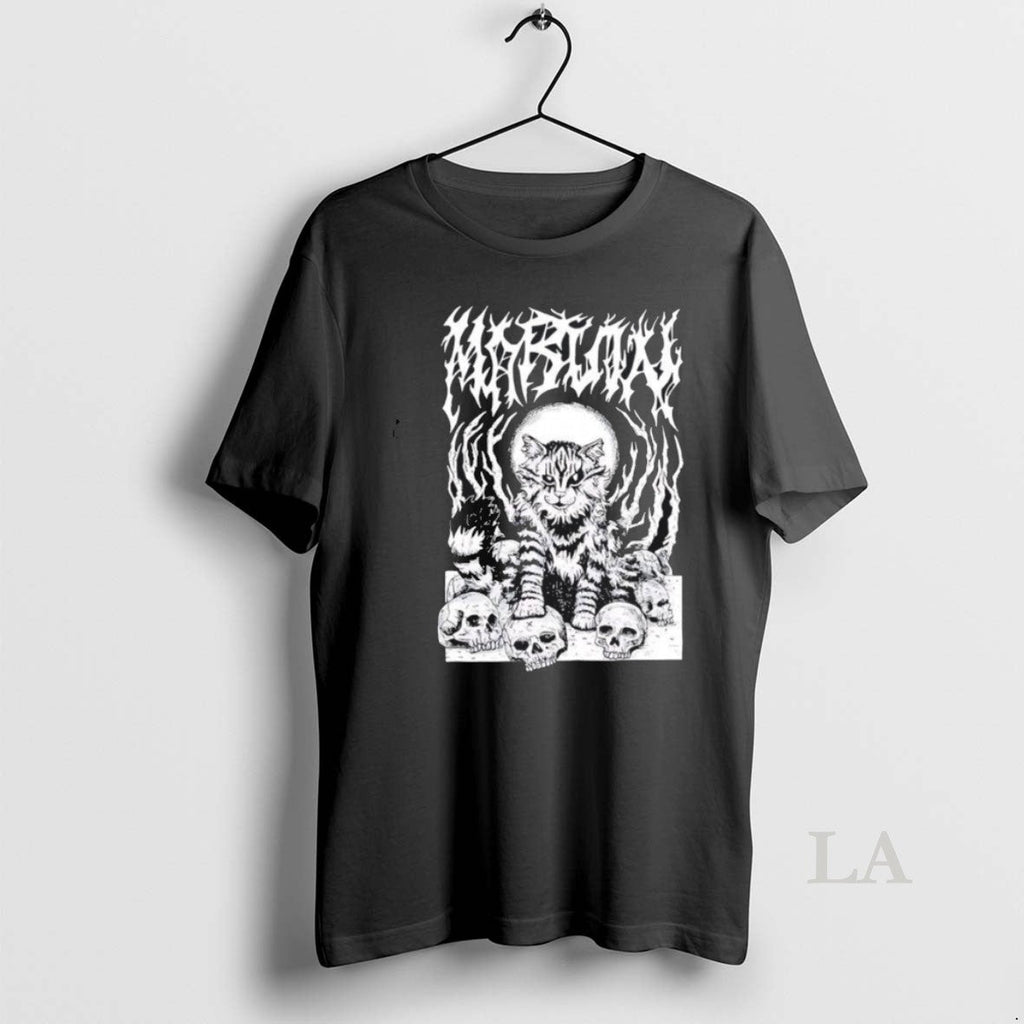 Original Metal Marf By Beefaroni Marvin Skull Cat - Adult & Kids T-Shirts, Sweatshirts & Hoodies apparel design preview 1