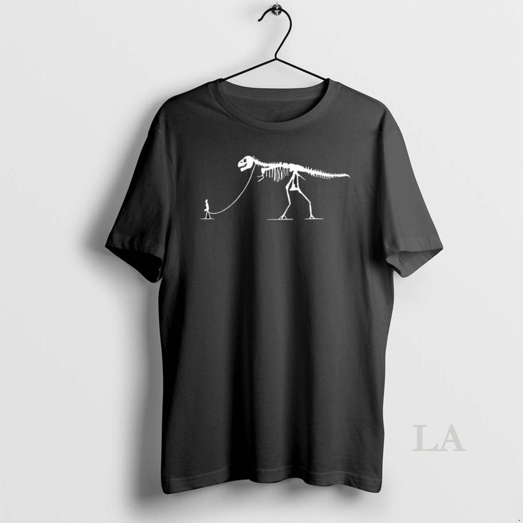 Original Skeleton Man Walking Dinosaur Pet Lmemgk - Adult & Kids T-Shirts, Sweatshirts & Hoodies apparel design preview 1