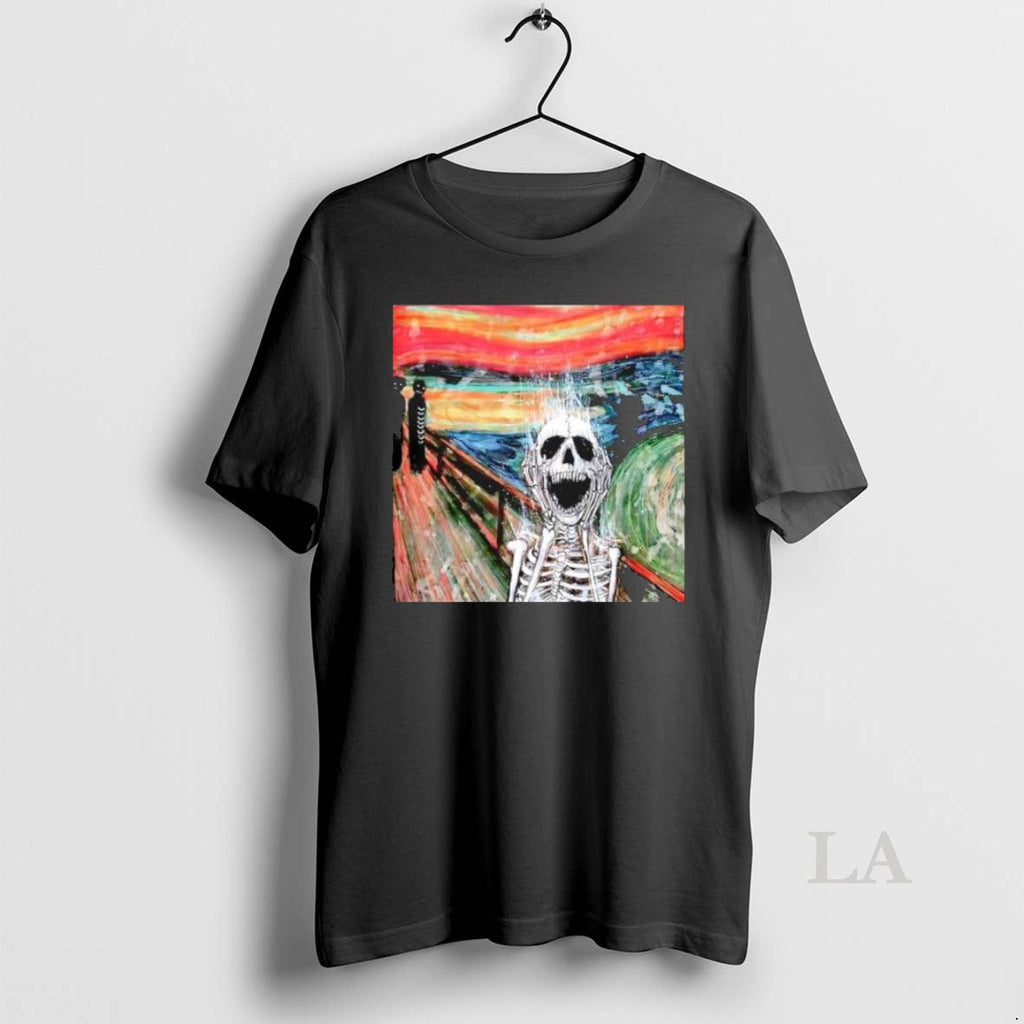 Original Skeleton The Scream Edvard Munchs Famous - Adult & Kids T-Shirts, Sweatshirts & Hoodies apparel design preview 1