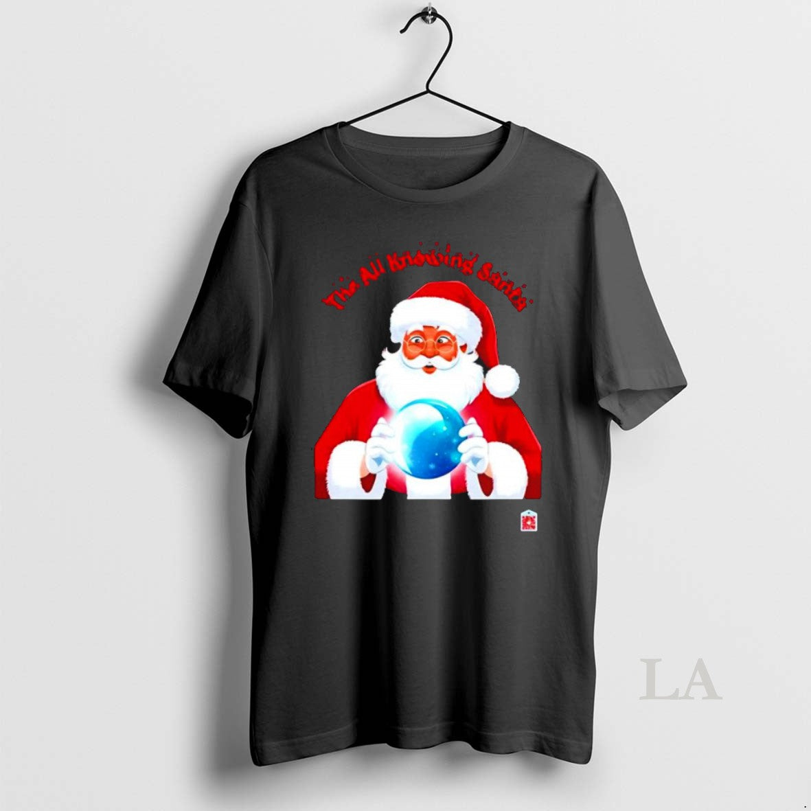 Original The All Knowing Santa Crystal Ball Magic - Adult & Kids T-Shirts, Sweatshirts & Hoodies apparel design preview 1