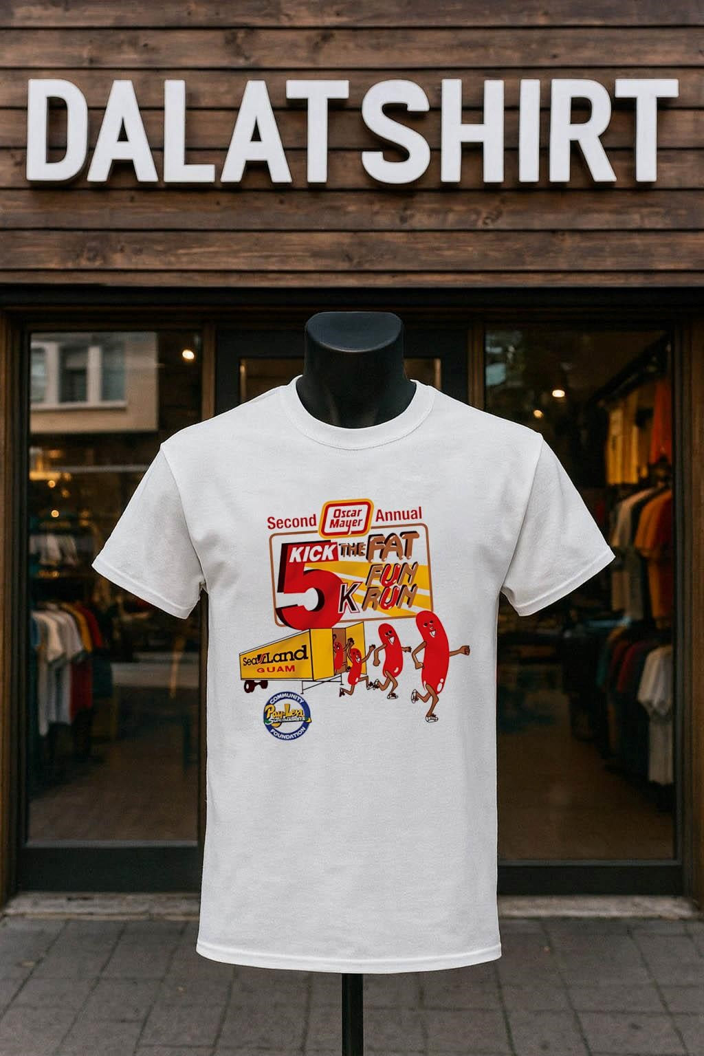 Oscar Mayer Second Annual Kick The Fat Fun Run 5K - Adult & Kids T-Shirts, Sweatshirts & Hoodies apparel design preview 1