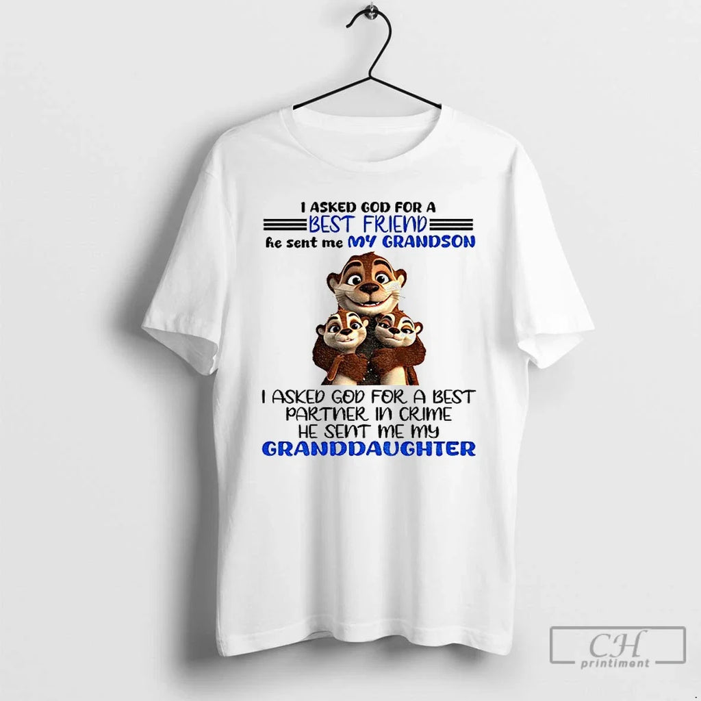 Otter I Asked God For A Best Friend He Sent Me My - Adult & Kids T-Shirts, Sweatshirts & Hoodies apparel design preview 1