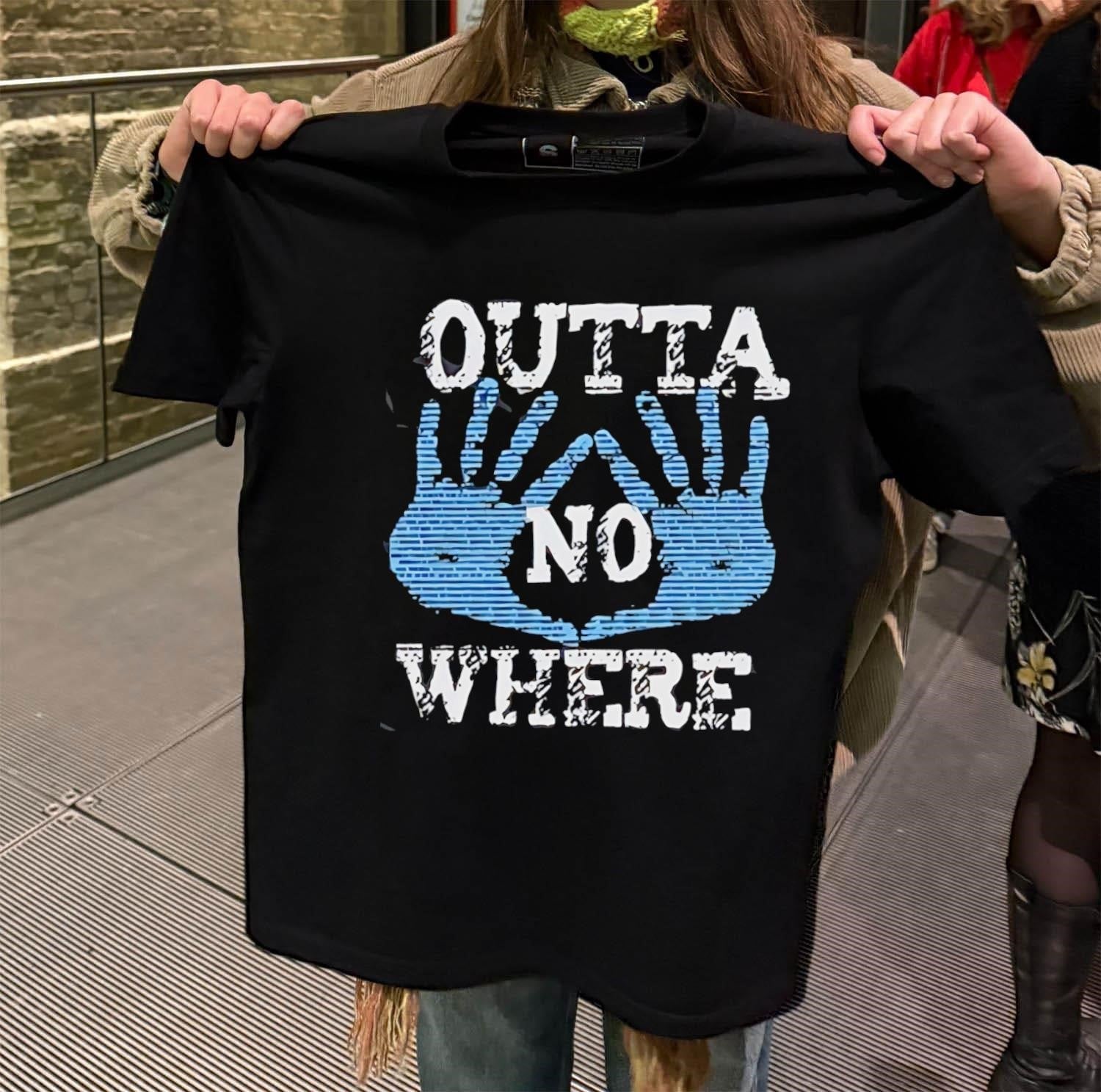 Outta No Where Distressed - Adult & Kids T-Shirts, Sweatshirts & Hoodies apparel design preview 2