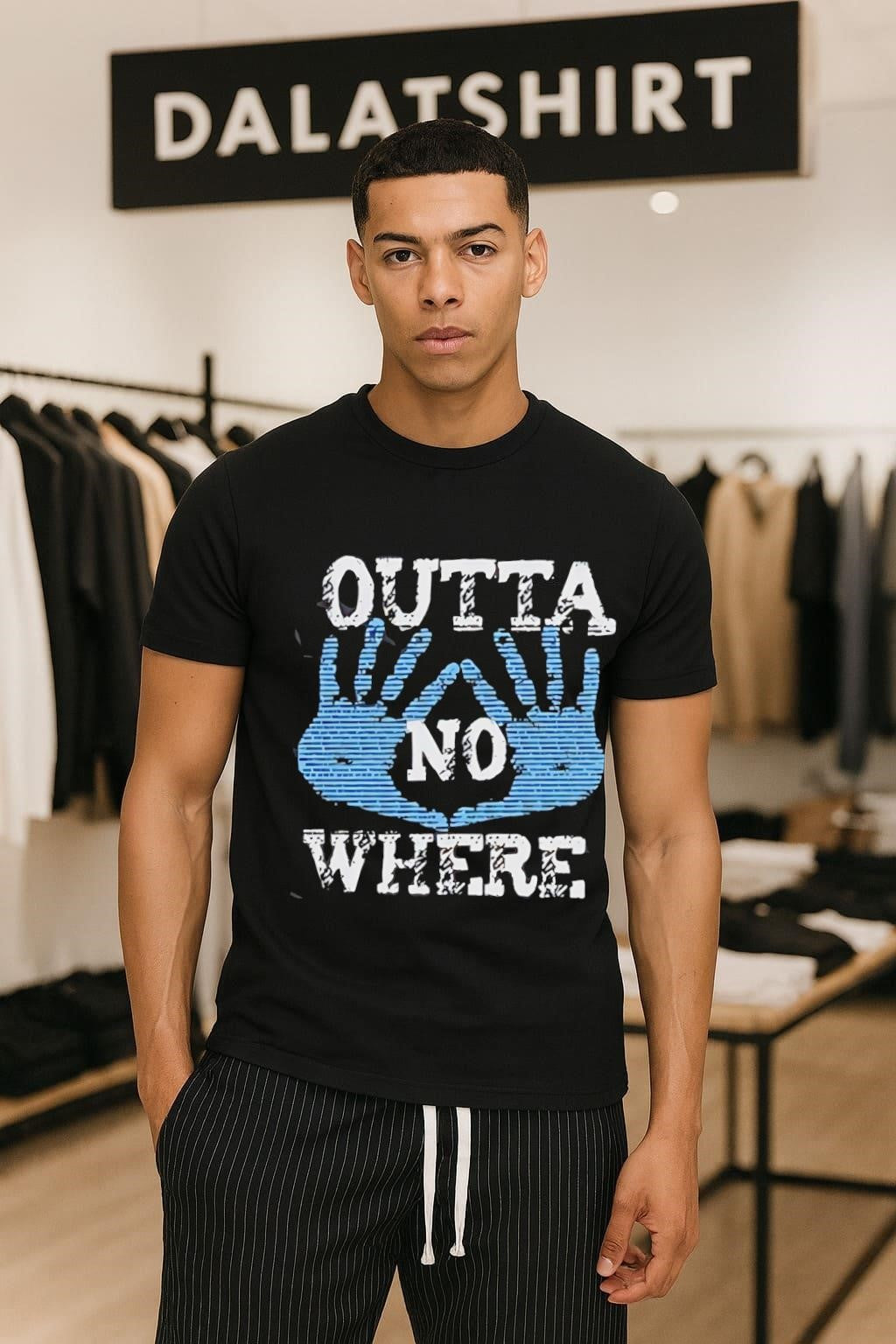 Outta No Where Distressed - Adult & Kids T-Shirts, Sweatshirts & Hoodies apparel design preview 1