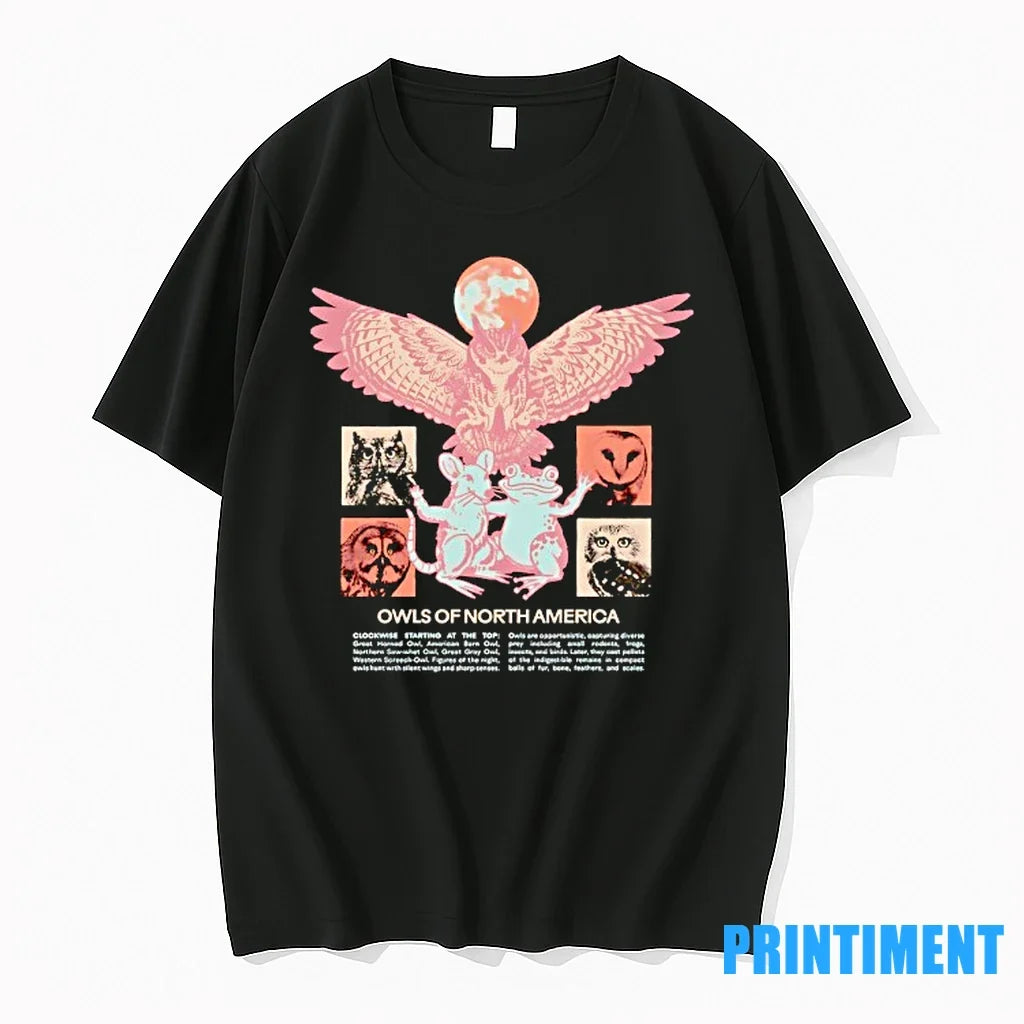 Owls Of North America Clockwise Starting At The Top - Adult & Kids T-Shirts, Sweatshirts & Hoodies apparel design preview 1