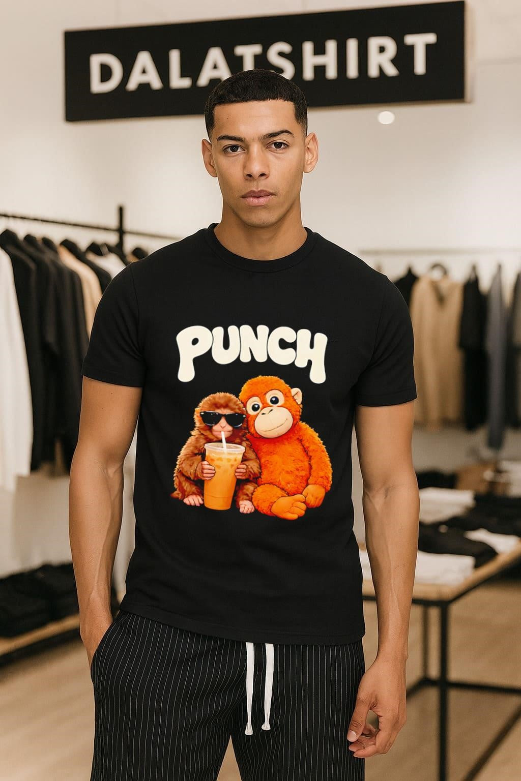 PUNCH Brown Monkey - Adult & Kids T-Shirts, Sweatshirts & Hoodies apparel design preview 1