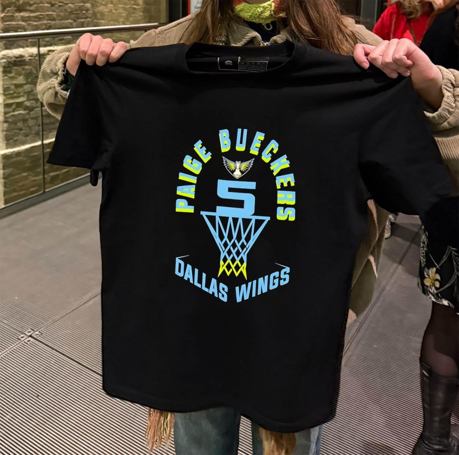 Paige Bueckers 5 Dallas Wings WNBA Basketball Hoop - Adult & Kids T-Shirts, Sweatshirts & Hoodies apparel design preview 2