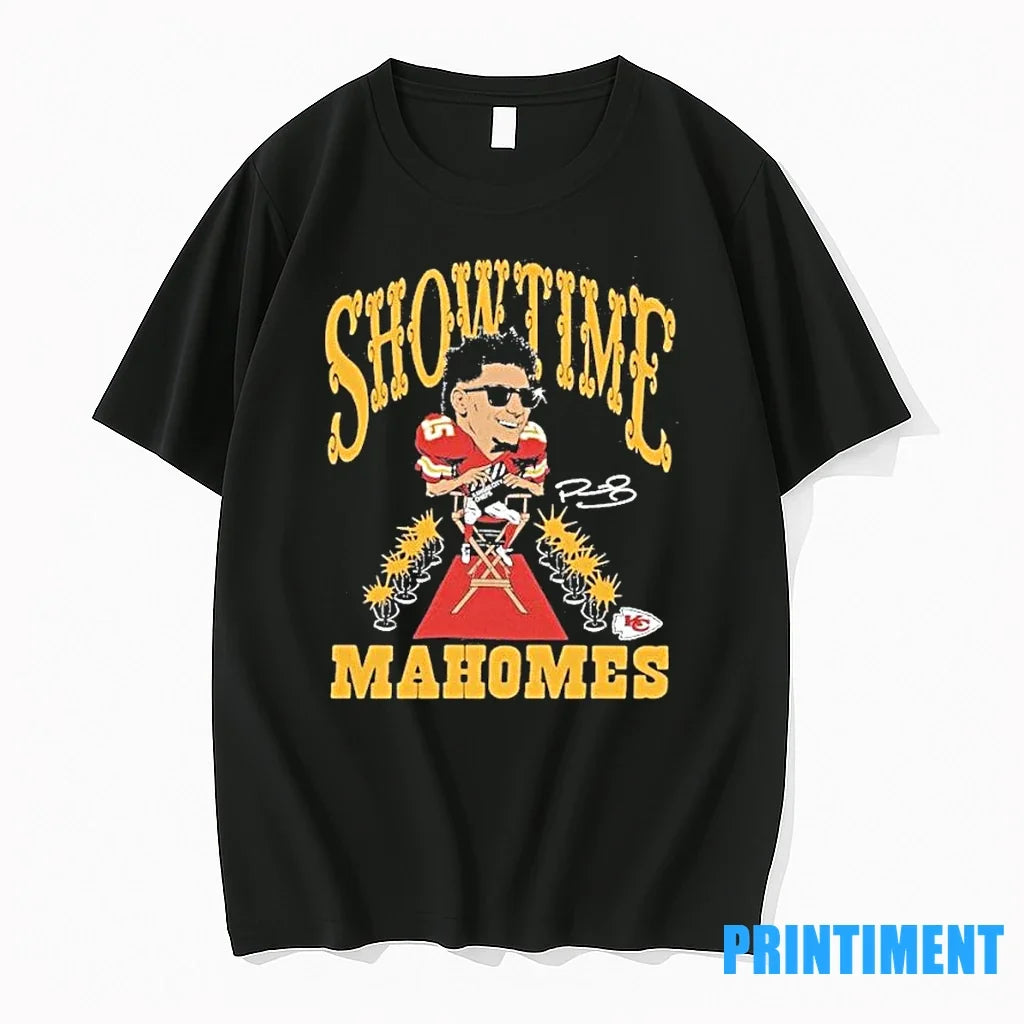 Patrick Mahomes Kansas City Chiefs Showtime - Adult & Kids T-Shirts, Sweatshirts & Hoodies apparel design preview 1