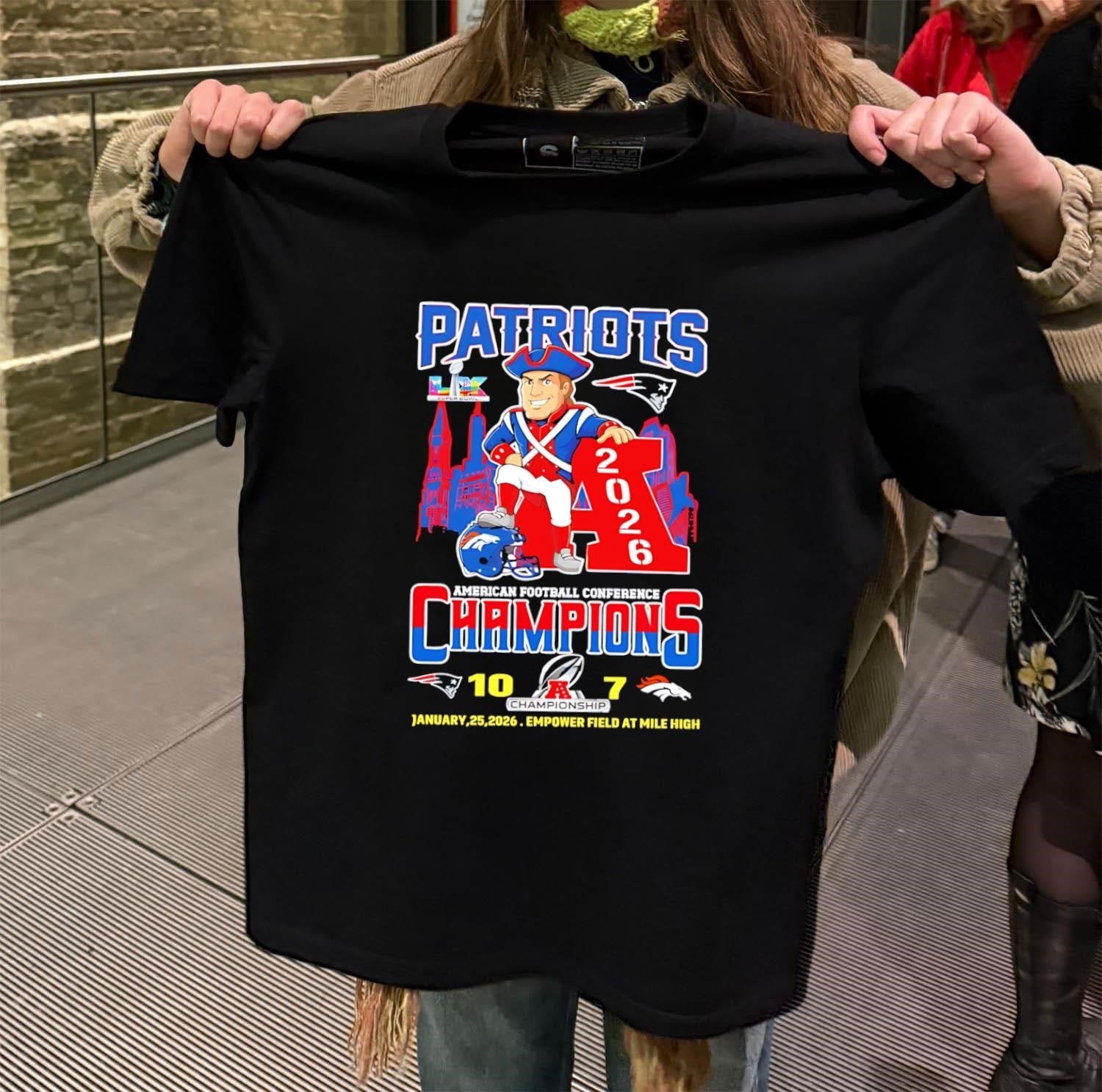 Patriots American Football Conference Champions 2026 - Adult & Kids T-Shirts, Sweatshirts & Hoodies apparel design preview 2