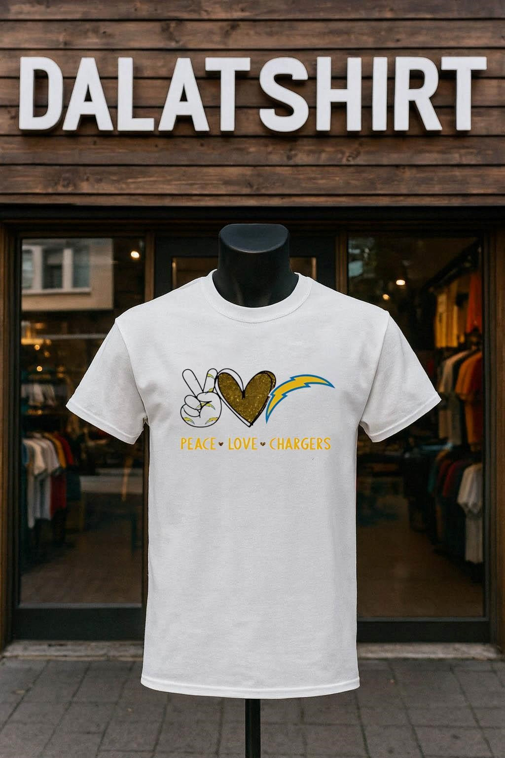 Peace Love Los Angeles Chargers - Adult & Kids T-Shirts, Sweatshirts & Hoodies apparel design preview 1