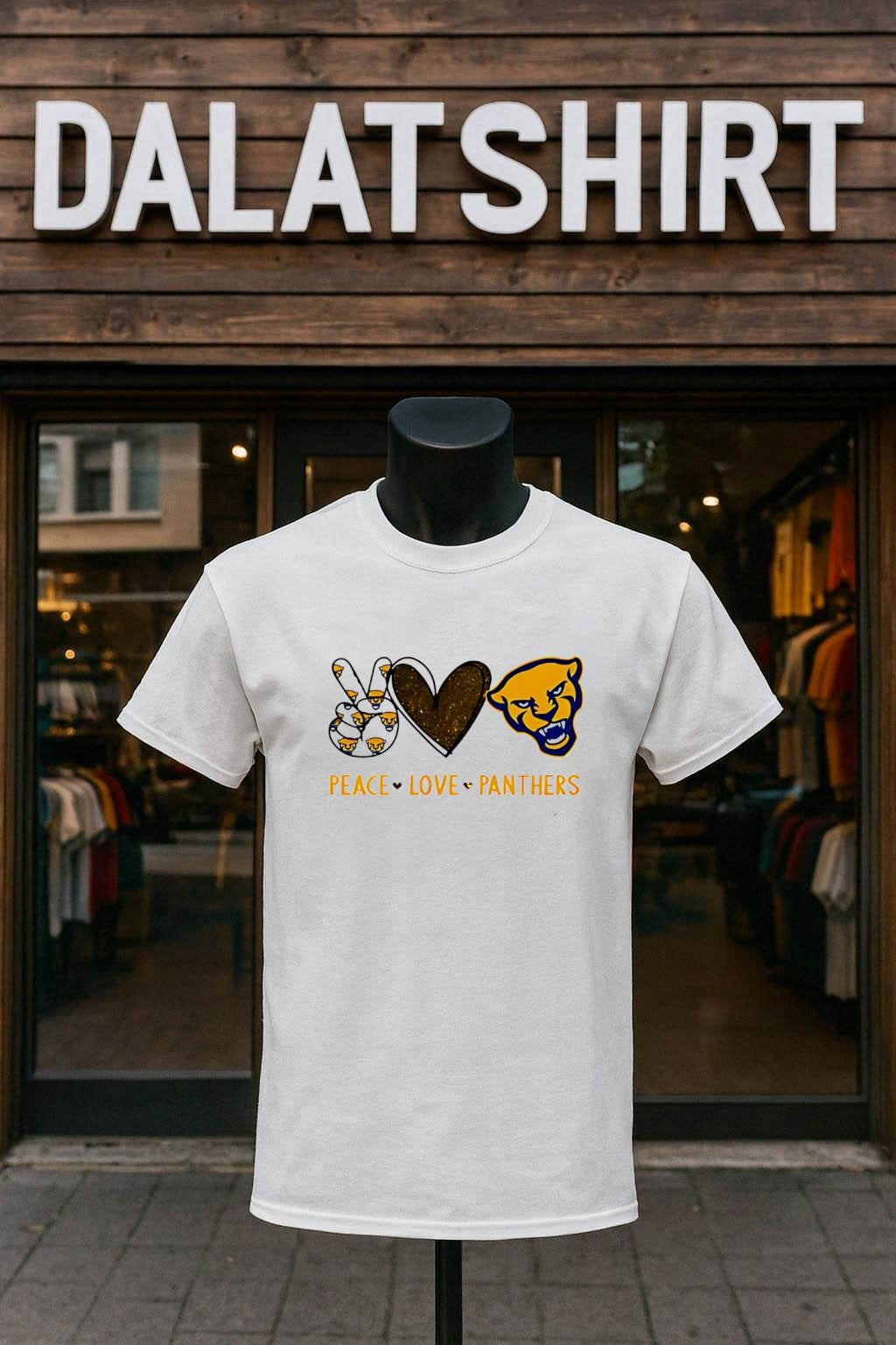 Peace Love Pittsburgh Panthers - Adult & Kids T-Shirts, Sweatshirts & Hoodies apparel design preview 1