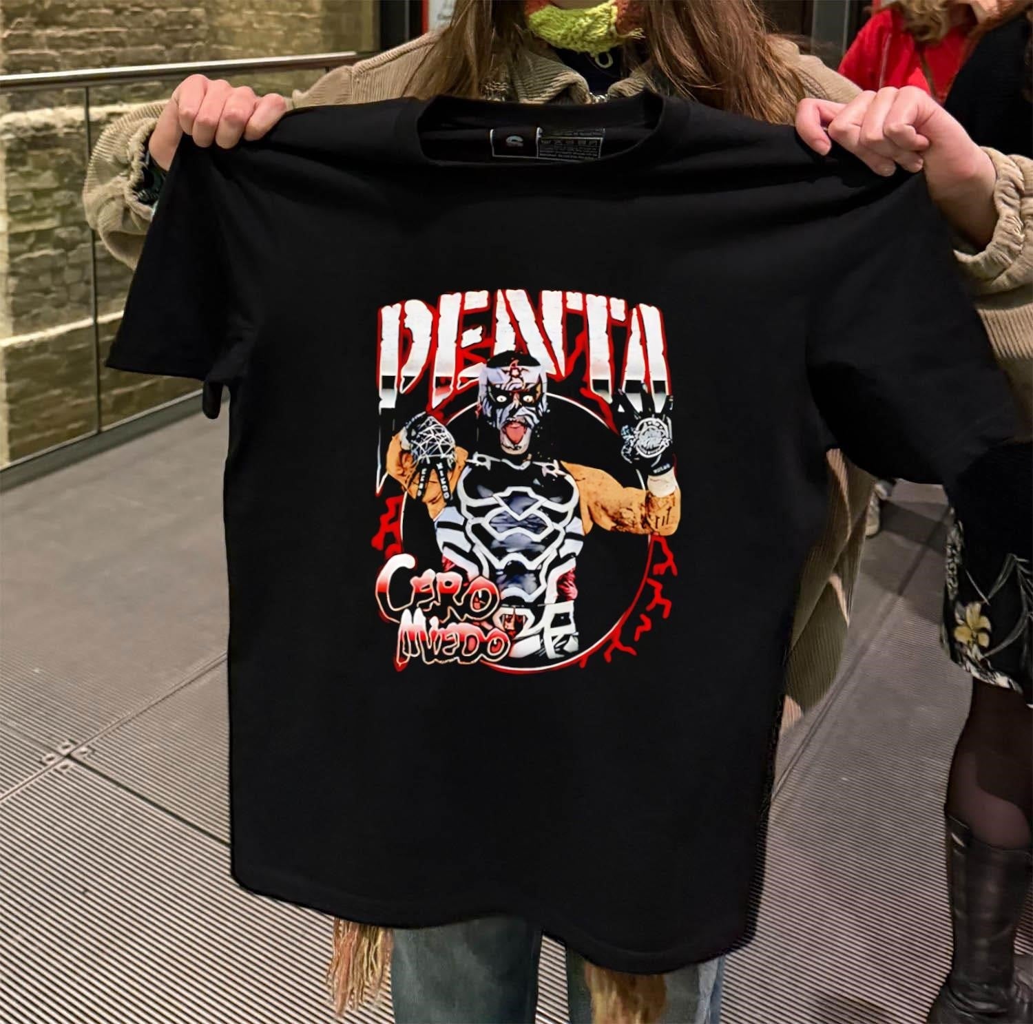 Penta Cero Miedo Lucha Libre wrestler mask - Adult & Kids T-Shirts, Sweatshirts & Hoodies apparel design preview 2