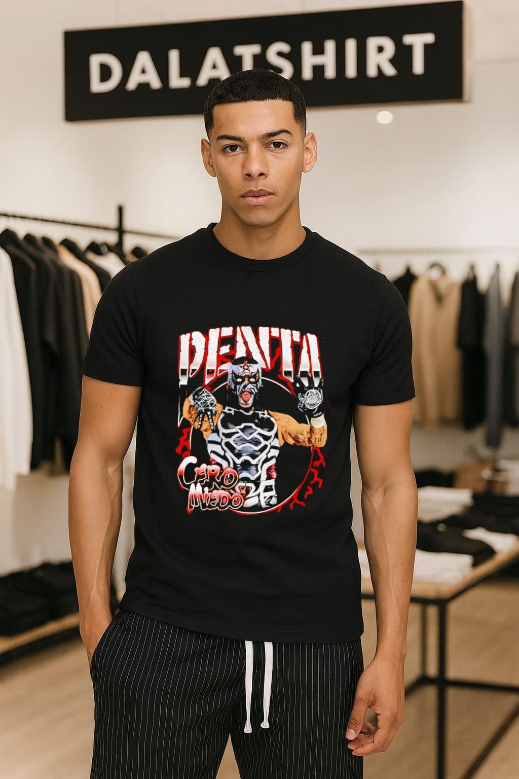 Penta Cero Miedo Lucha Libre wrestler mask - Adult & Kids T-Shirts, Sweatshirts & Hoodies apparel design preview 1