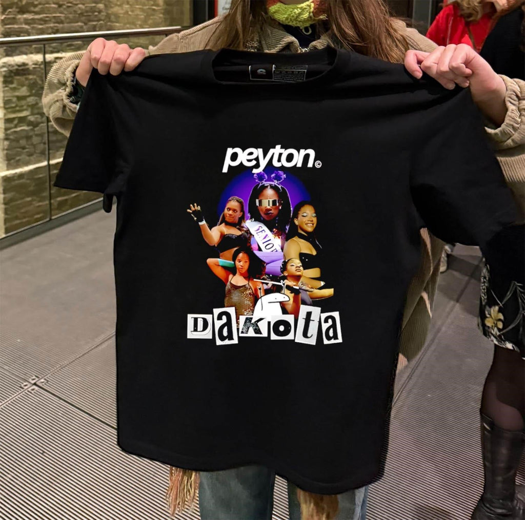 Peyton Dakota Senior Girl Photo Collage Ransom Note - Adult & Kids T-Shirts, Sweatshirts & Hoodies apparel design preview 2
