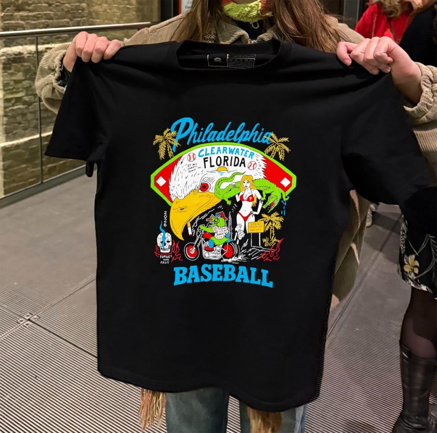Philadelphia Clearwater Florida Baseball Eagle Gritty - Adult & Kids T-Shirts, Sweatshirts & Hoodies apparel design preview 2