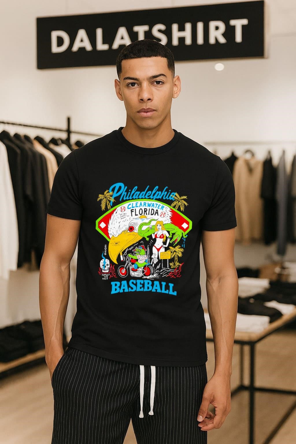Philadelphia Clearwater Florida Baseball Eagle Gritty - Adult & Kids T-Shirts, Sweatshirts & Hoodies apparel design preview 1