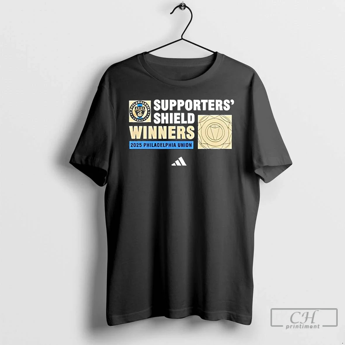 Philadelphia Unions 2025 Supporters Shield Winners - Adult & Kids T-Shirts, Sweatshirts & Hoodies apparel design preview 1