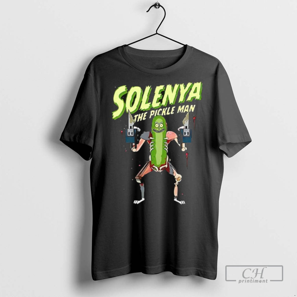 Pickle Rick Solenya The Man - Adult & Kids T-Shirts, Sweatshirts & Hoodies apparel design preview 1