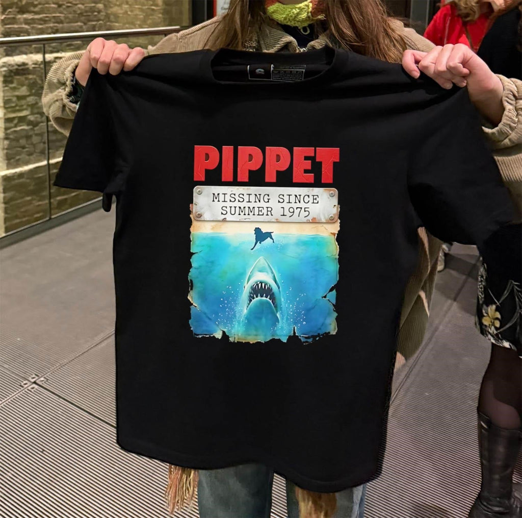 Pippet Missing Since Summer 1975 Shark - Adult & Kids T-Shirts, Sweatshirts & Hoodies apparel design preview 2