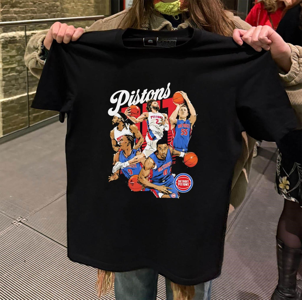Pistons Cade Cunningham Jaden Ivey Team Graphic - Adult & Kids T-Shirts, Sweatshirts & Hoodies apparel design preview 2