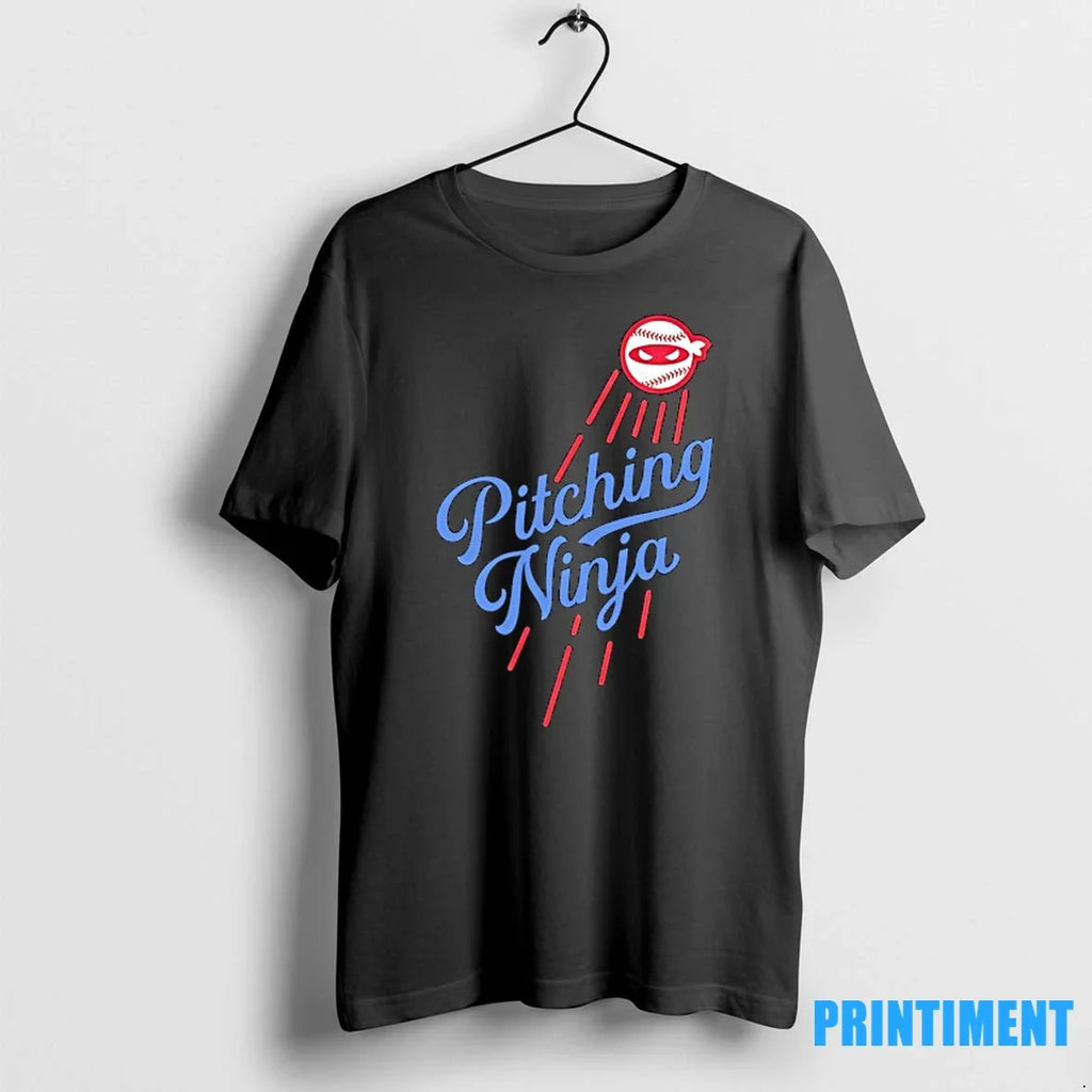 Pitching Ninja Los Angeles Dodgers Baseball Sweater - Adult & Kids T-Shirts, Sweatshirts & Hoodies apparel design preview 1