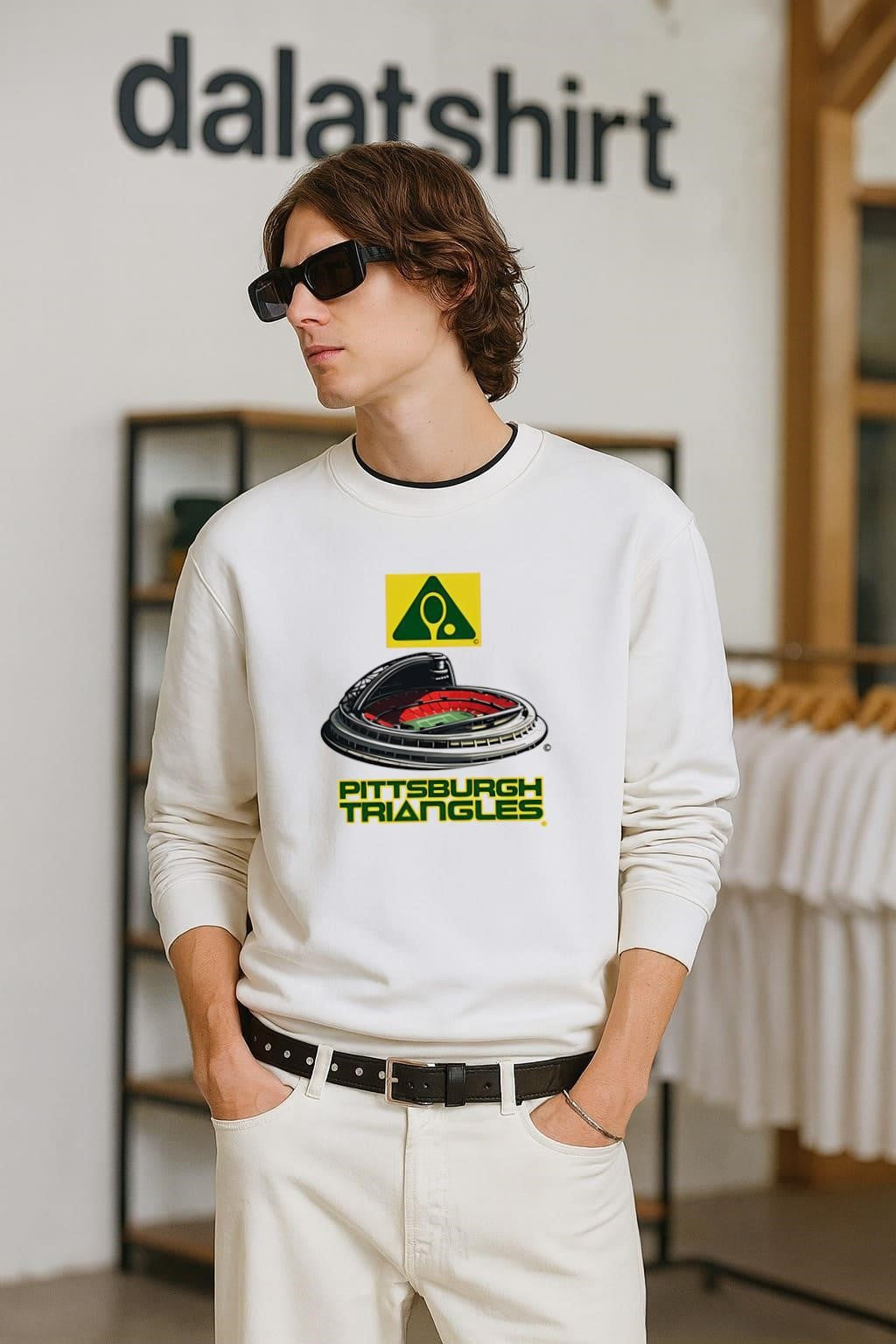 Pittsburgh Triangles Tennis Stadium - Adult & Kids T-Shirts, Sweatshirts & Hoodies apparel design preview 2