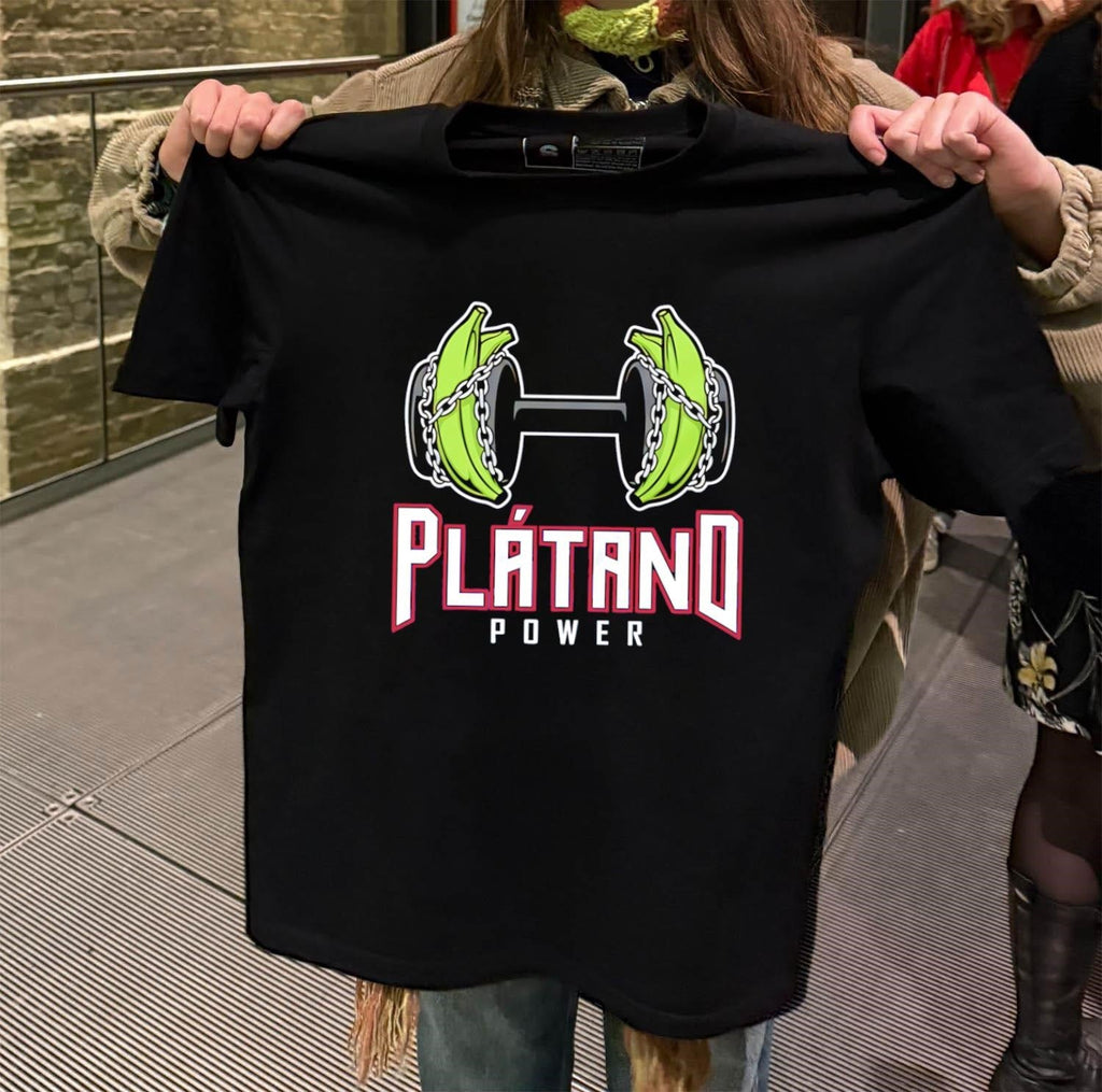 Platano Power Dumbbell Bananas - Adult & Kids T-Shirts, Sweatshirts & Hoodies apparel design preview 2