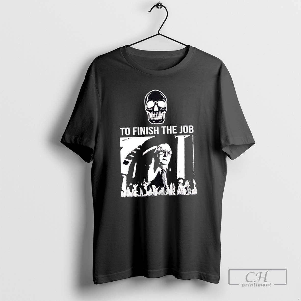 Poblano Is Back To Finish The Job Skull Vintage - Adult & Kids T-Shirts, Sweatshirts & Hoodies apparel design preview 1