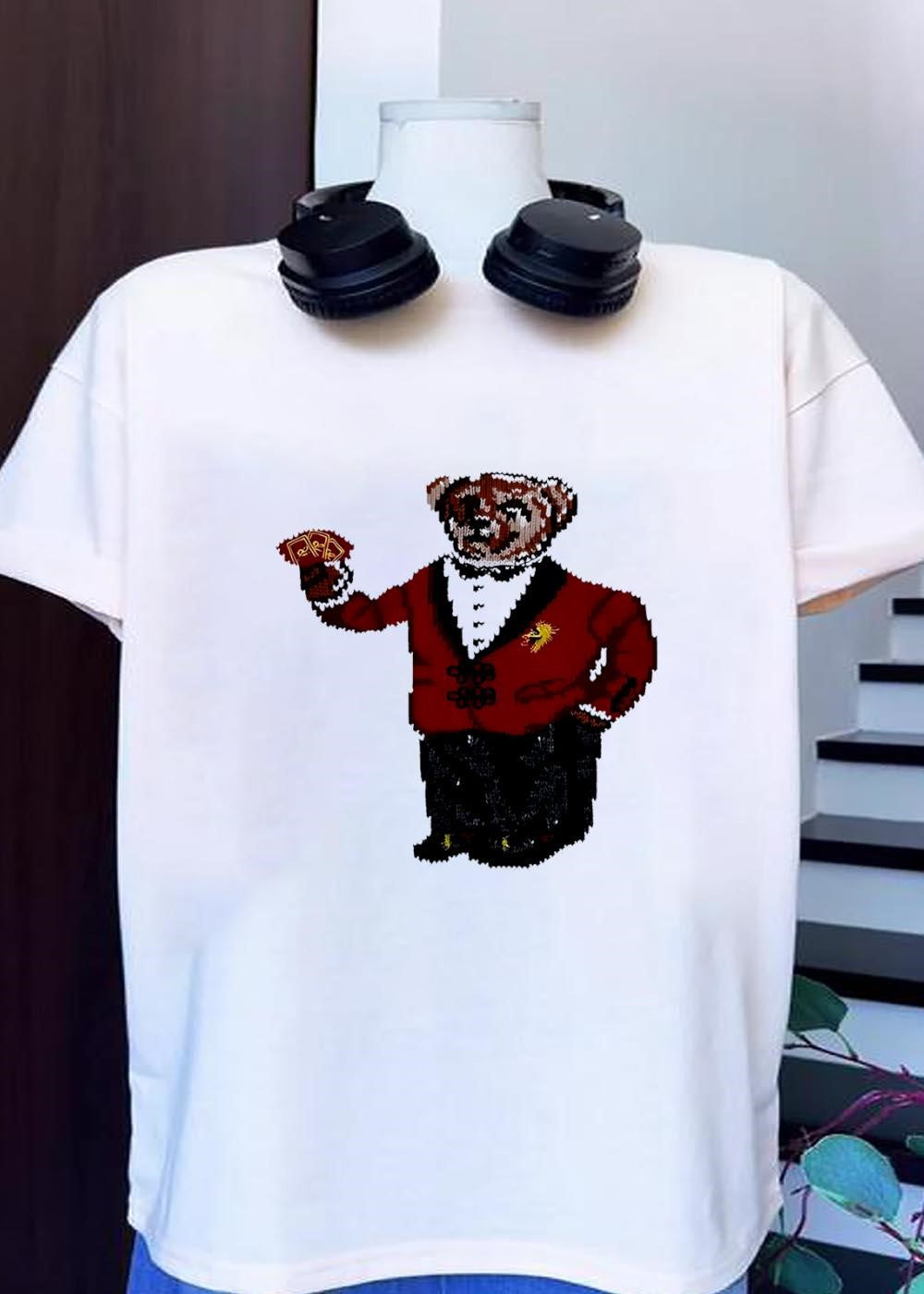 Polo Ralph Lauren Bear Smoking Jacket Cards - Adult & Kids T-Shirts, Sweatshirts & Hoodies apparel design preview 1