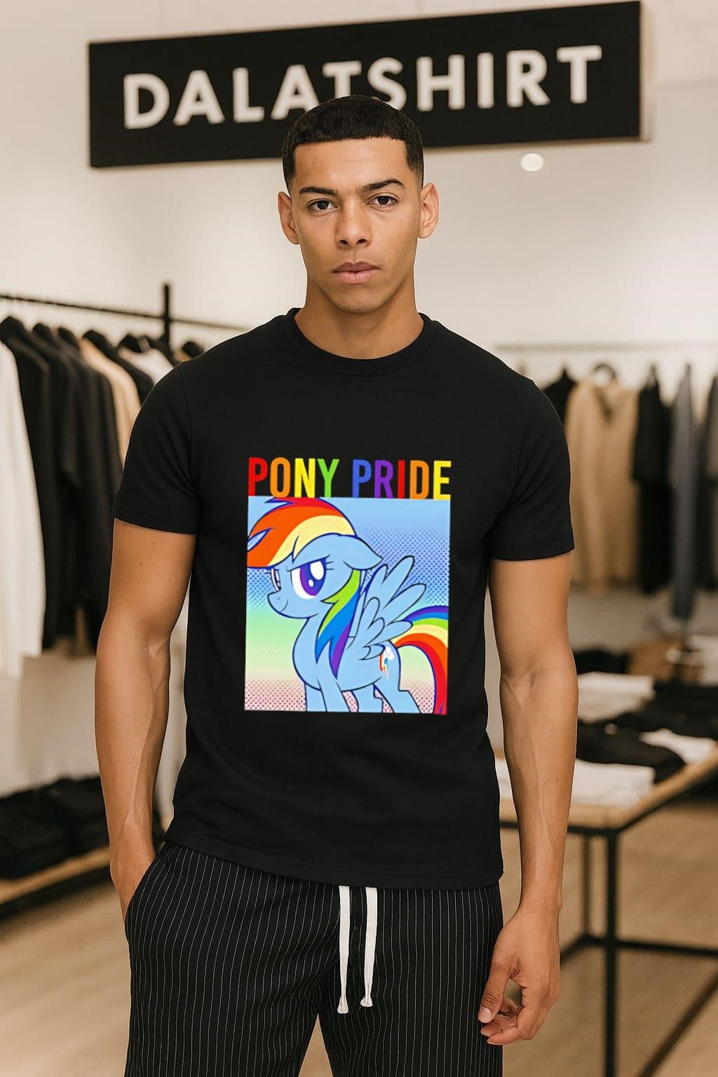 Pony Pride Rainbow Dash Little - Adult & Kids T-Shirts, Sweatshirts & Hoodies apparel design preview 1