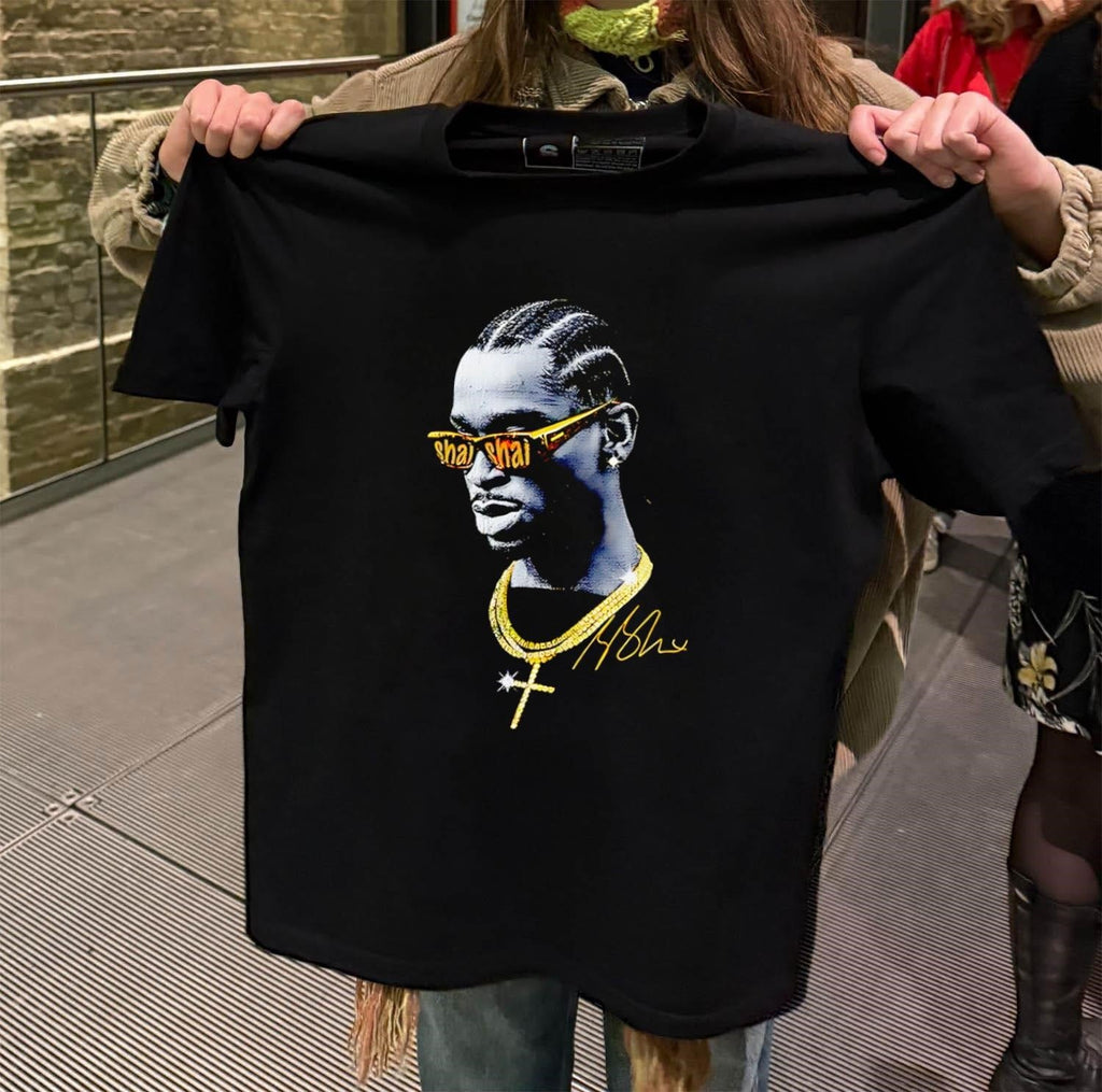 Pop Smoke Shai Gold Chain Diamond Cross Signature - Adult & Kids T-Shirts, Sweatshirts & Hoodies apparel design preview 2