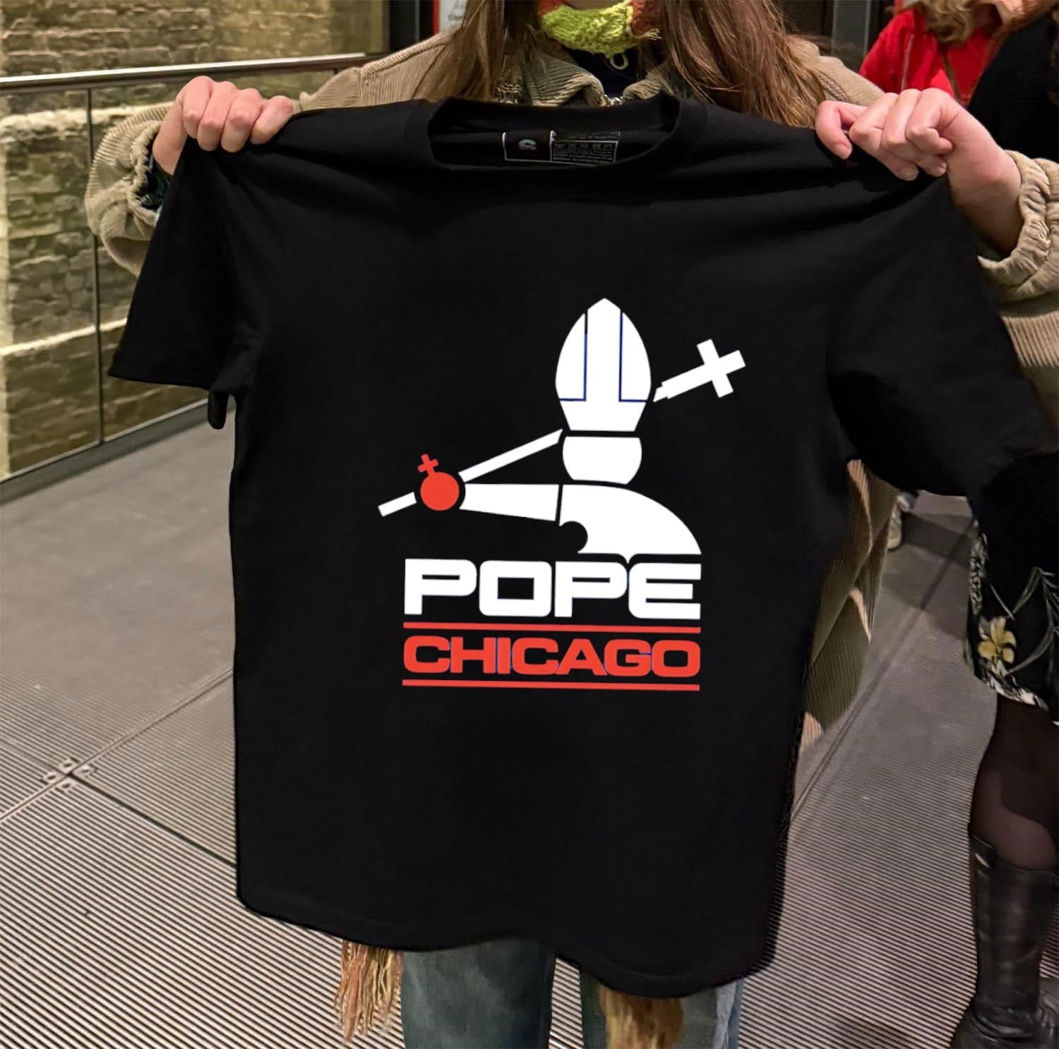 Pope Chicago - Adult & Kids T-Shirts, Sweatshirts & Hoodies apparel design preview 2
