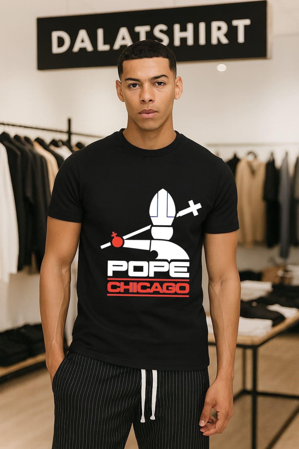 Pope Chicago - Adult & Kids T-Shirts, Sweatshirts & Hoodies apparel design preview 1