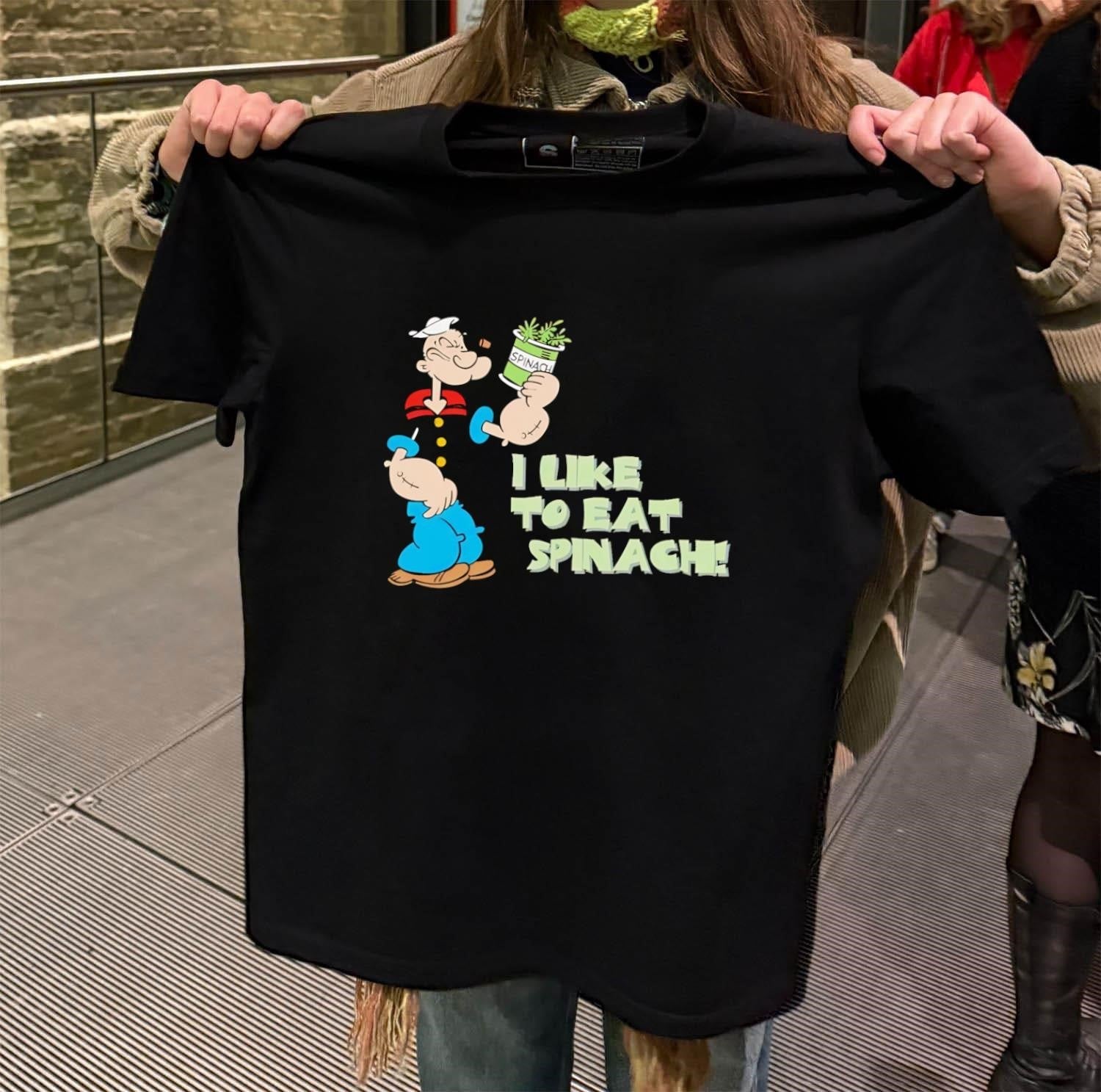 Popeye I Like To Eat Spinach - Adult & Kids T-Shirts, Sweatshirts & Hoodies apparel design preview 2