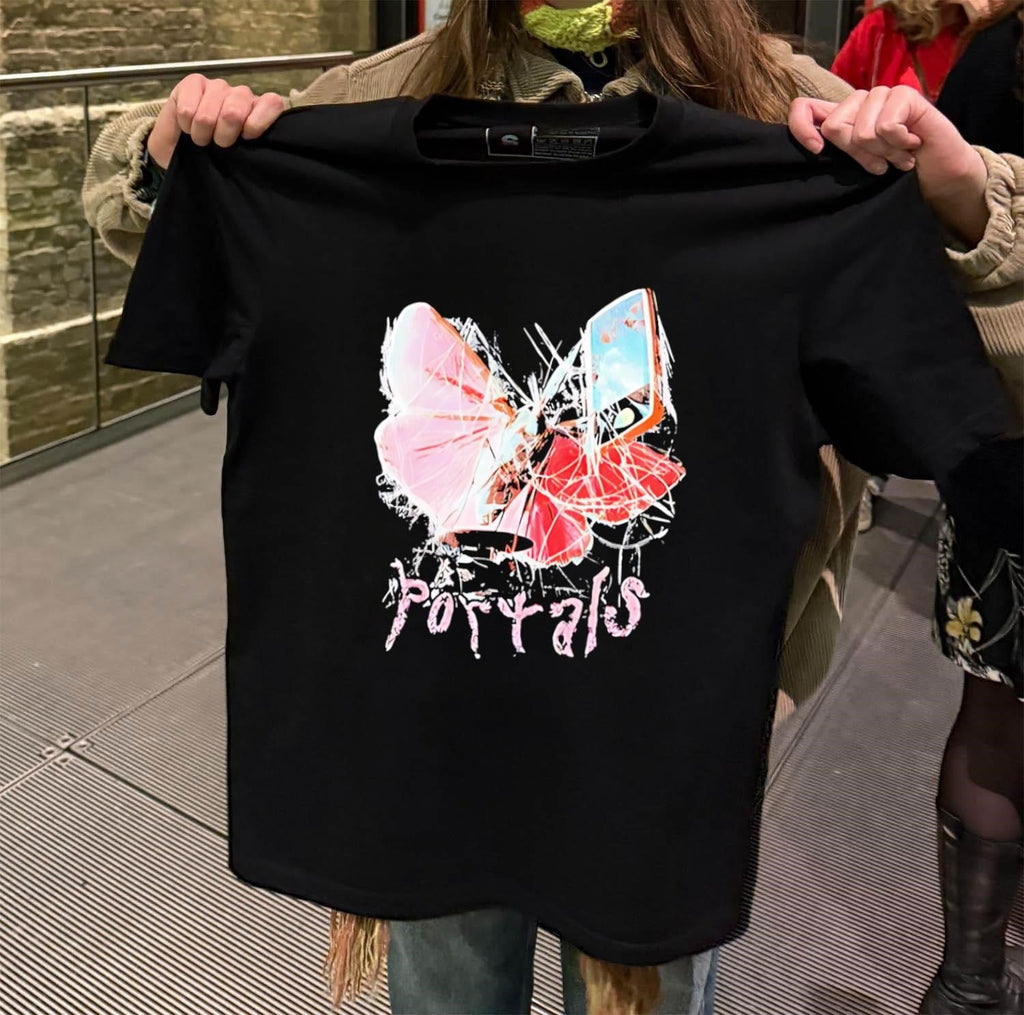 Portals Melanie Martinez Pink Butterfly Abstract - Adult & Kids T-Shirts, Sweatshirts & Hoodies apparel design preview 2