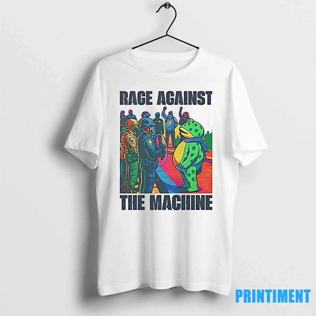 Portland Frog Anti Ice Rage Against The Machine - Adult & Kids T-Shirts, Sweatshirts & Hoodies apparel design preview 1