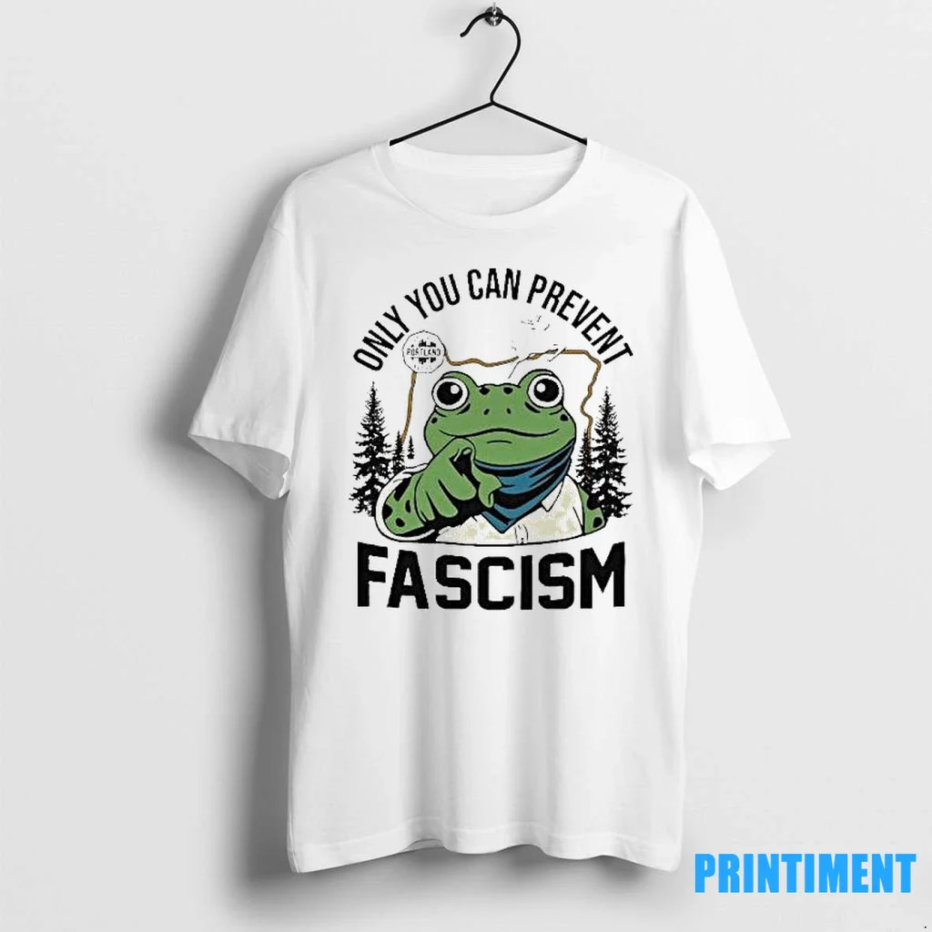 Portland Frog Only You Can Prevent Fascism Sweater - Adult & Kids T-Shirts, Sweatshirts & Hoodies apparel design preview 1