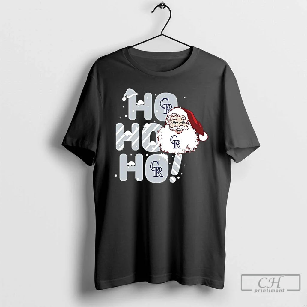Premium 2025 Colorado Rockies Christmas Santa Ho - Adult & Kids T-Shirts, Sweatshirts & Hoodies apparel design preview 1