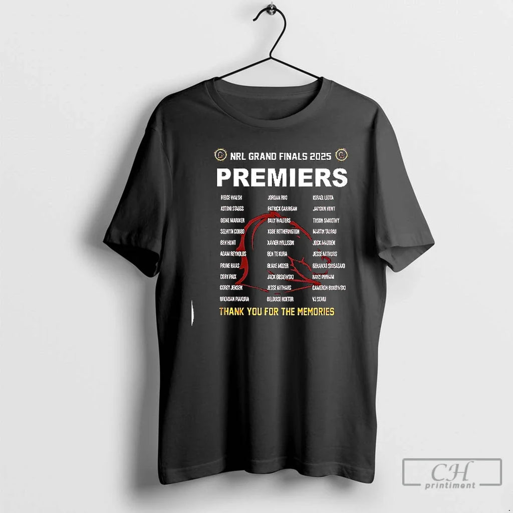 Premium 2025 Nrl Grand Finals Premiers Brisbane - Adult & Kids T-Shirts, Sweatshirts & Hoodies apparel design preview 1
