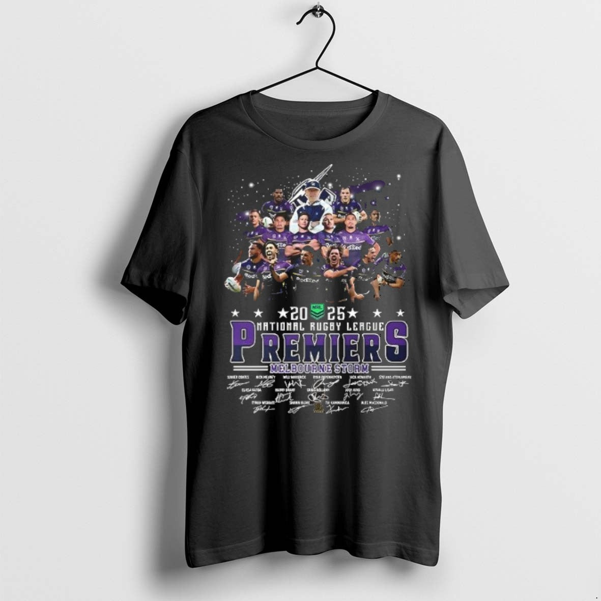 Premium 2025 National Rugby League Premiers Melbourne - Adult & Kids T-Shirts, Sweatshirts & Hoodies apparel design preview 1