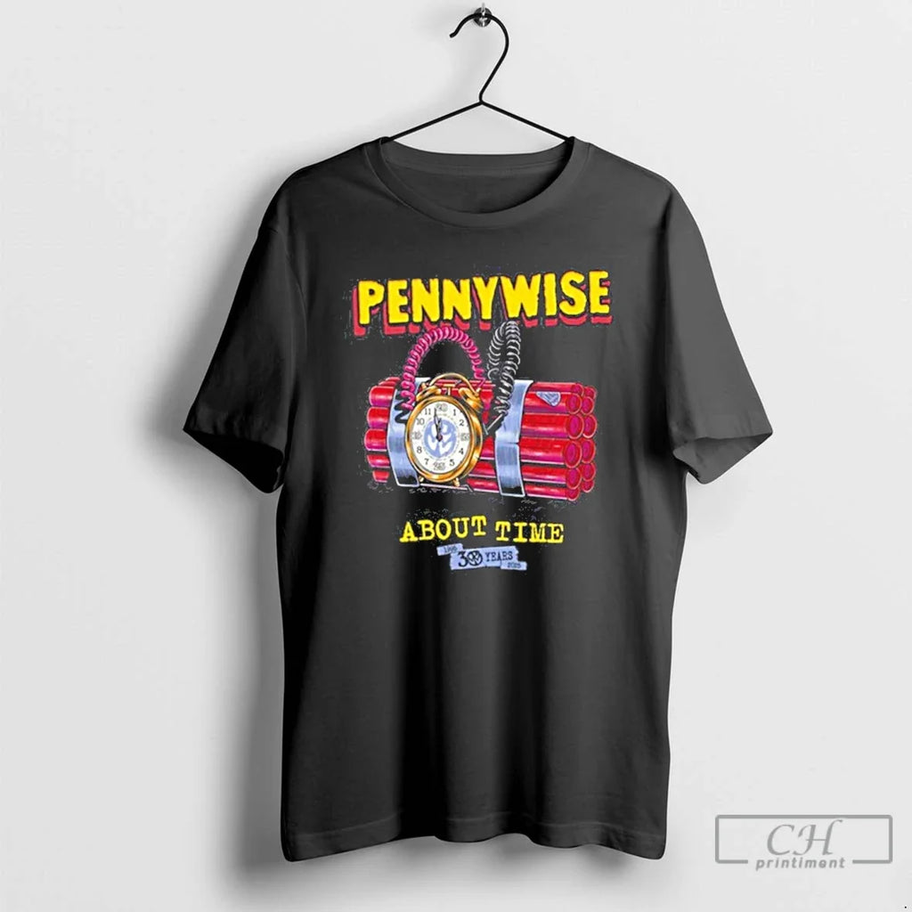 Premium 2025 Pennywise About Time 30yr Anniversary - Adult & Kids T-Shirts, Sweatshirts & Hoodies apparel design preview 1
