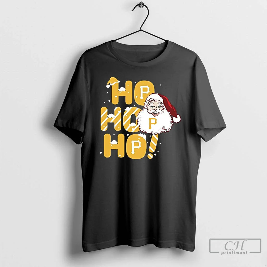 Premium 2025 Pittsburgh Pirates Christmas Santa Ho - Adult & Kids T-Shirts, Sweatshirts & Hoodies apparel design preview 1
