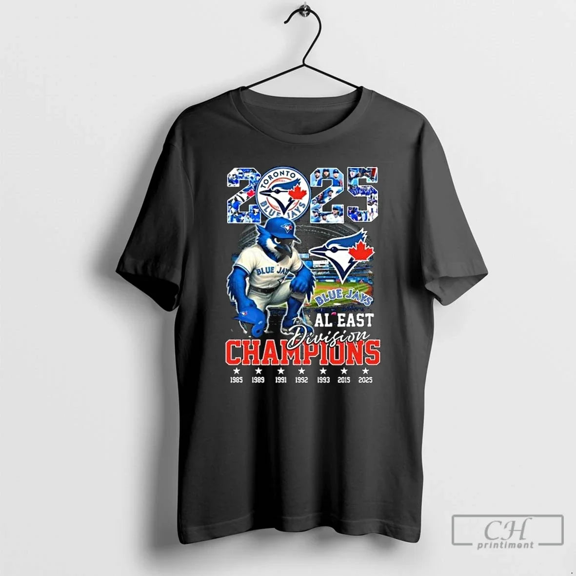 Premium 2025 Toronto Blue Jays Mascot Al East - Adult & Kids T-Shirts, Sweatshirts & Hoodies apparel design preview 1