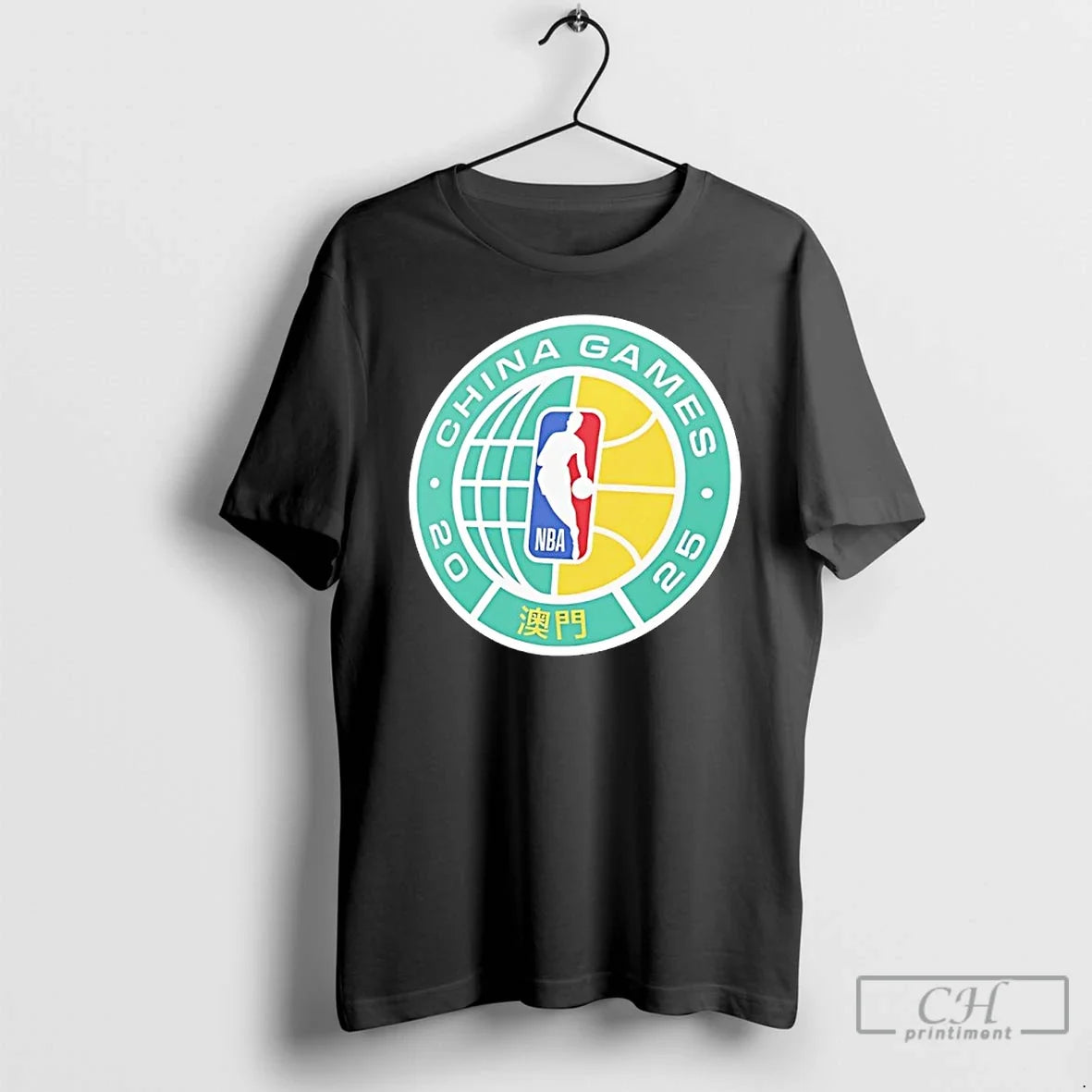 Premium 2026 Nba Black China Game - Adult & Kids T-Shirts, Sweatshirts & Hoodies apparel design preview 1