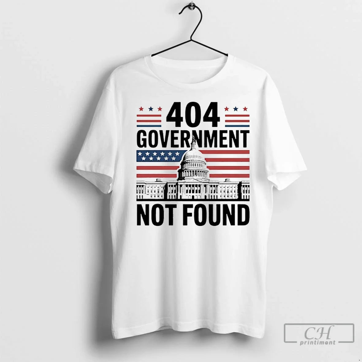 Premium 404 Government Not Found 2025 White House - Adult & Kids T-Shirts, Sweatshirts & Hoodies apparel design preview 1